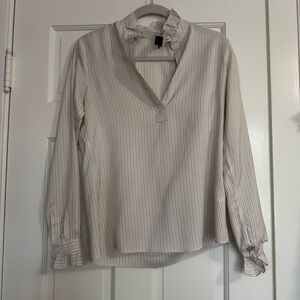 Nili Lotan Ivory Pinstripe Blouse